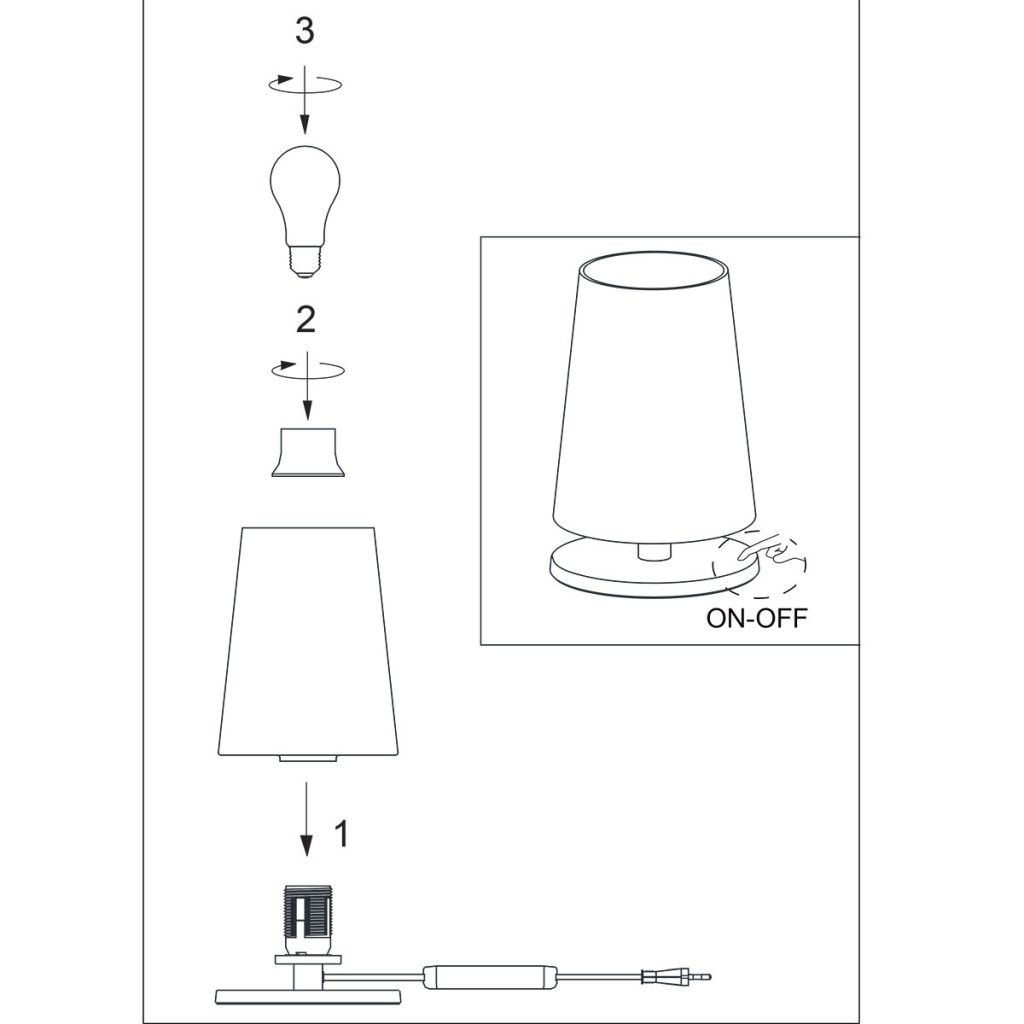 Conische zwarte tafellamp rookglas Steinhauer Ancilla - Afbeelding 9