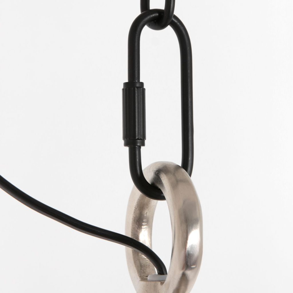 Retro aluminium stalen glazen hanglamp Steinhauer Tuk - Afbeelding 15