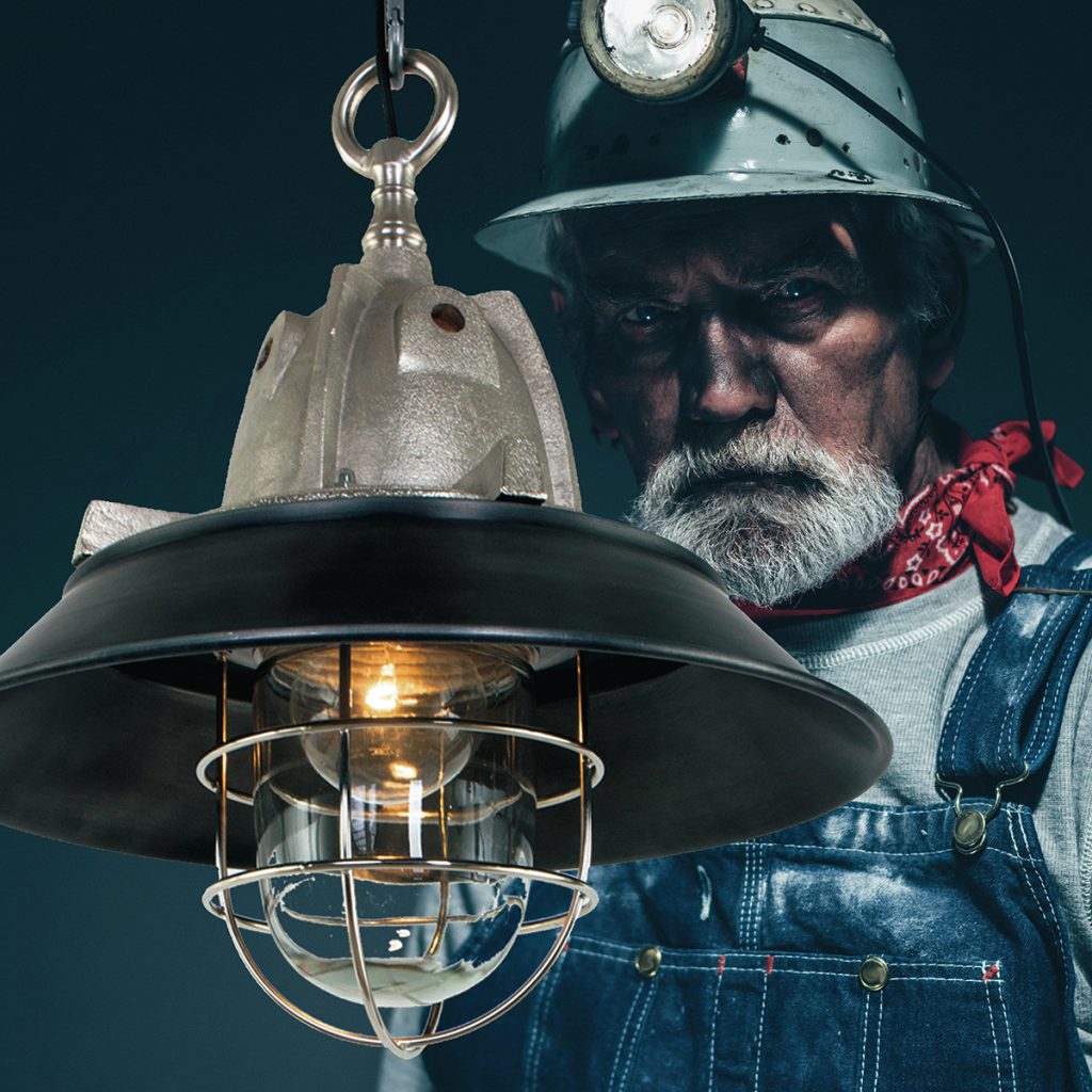 Retro aluminium stalen glazen hanglamp Steinhauer Tuk - Afbeelding 3
