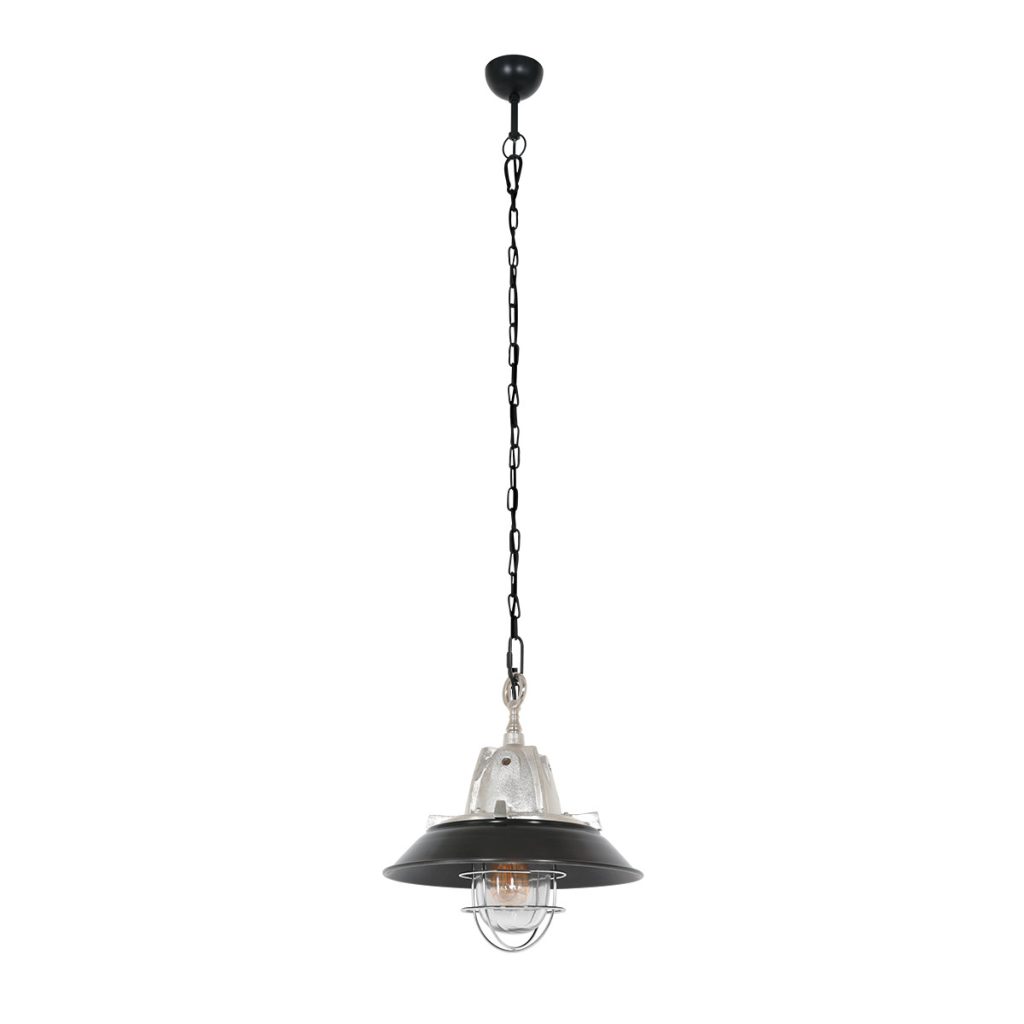 Retro aluminium stalen glazen hanglamp Steinhauer Tuk - Afbeelding 10