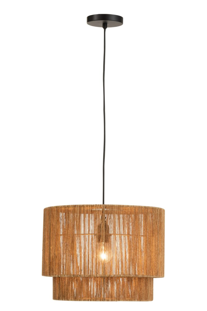Rustieke beige hanglamp van touw Jolipa Shane - Afbeelding 3