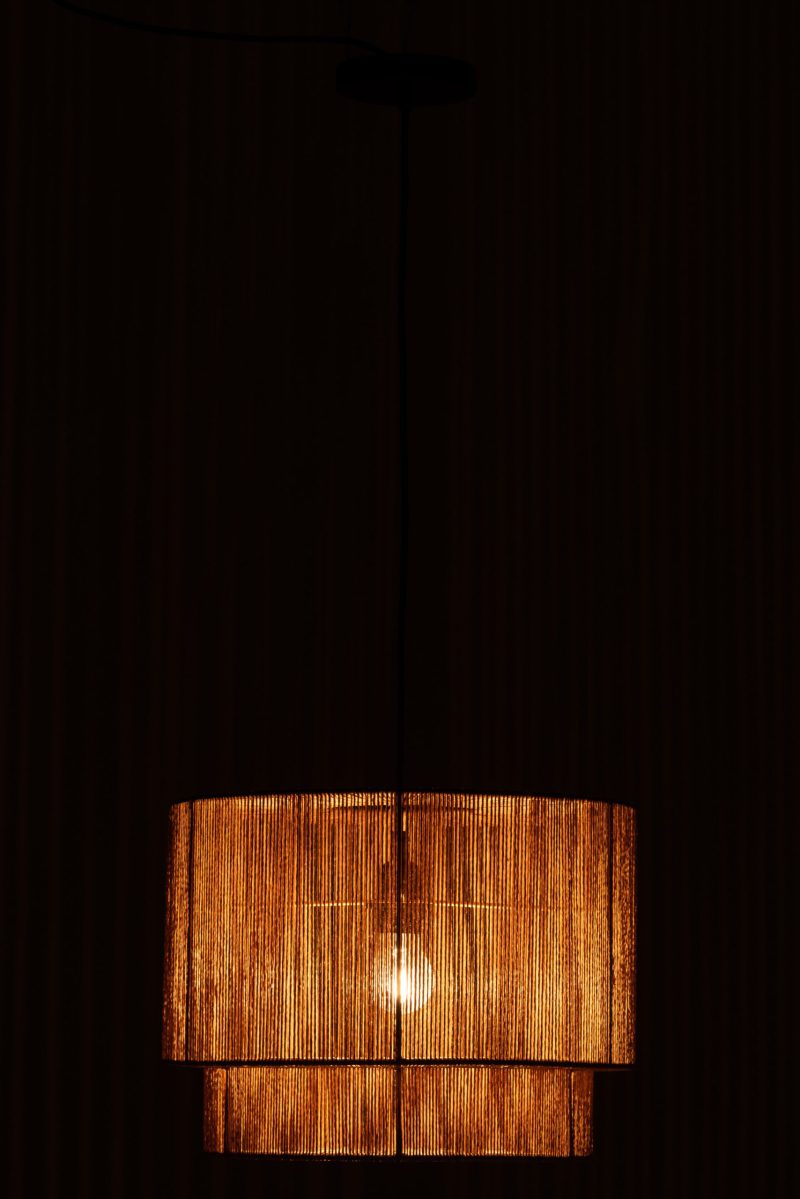Rustieke beige hanglamp van touw Jolipa Shane - Afbeelding 4