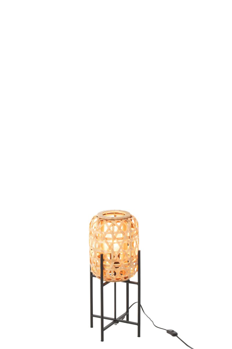 Rustieke beige met zwarte tafellamp Jolipa Mojo - Afbeelding 3