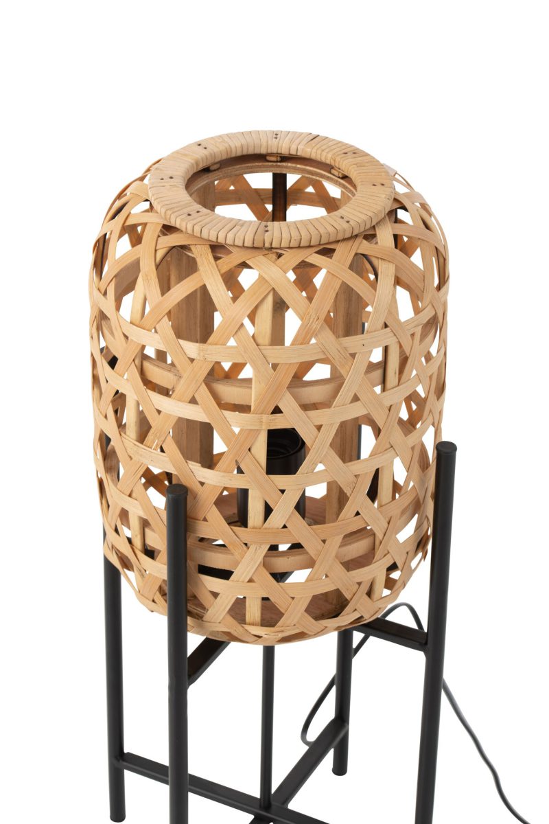 Rustieke beige met zwarte tafellamp Jolipa Mojo - Afbeelding 5