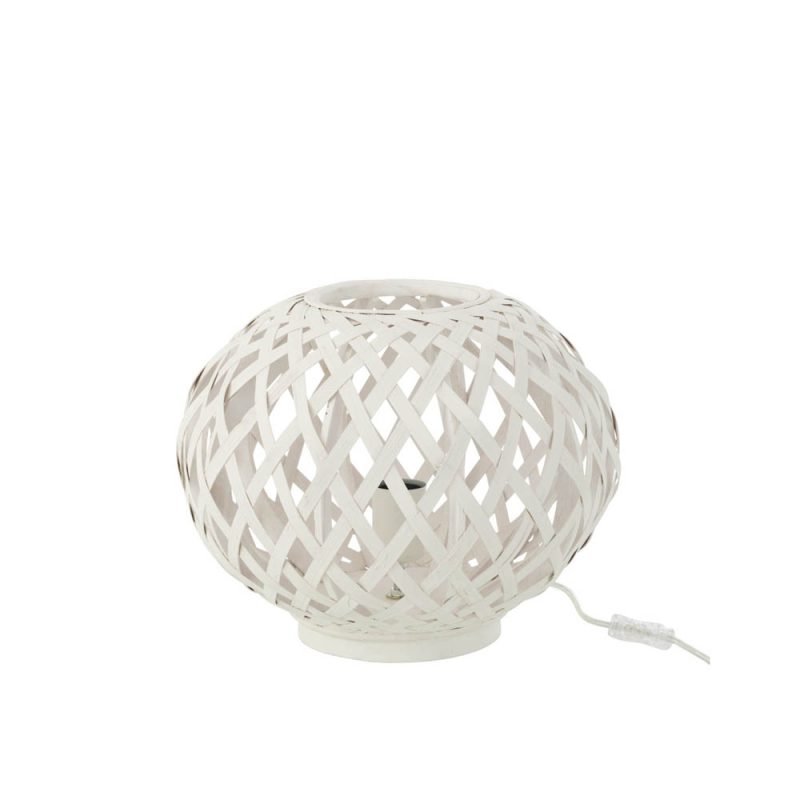 Rustieke bolvormige witte tafellamp Jolipa Rosa - Afbeelding 2