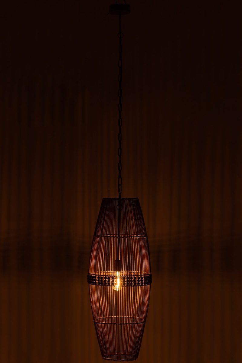 Rustieke bruine houten hanglamp Jolipa Ona - Afbeelding 4