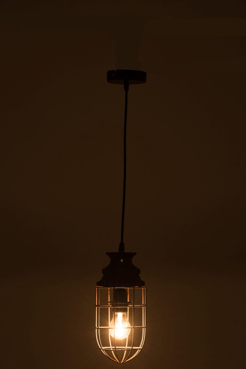 Rustieke bruine houten scheepslamp hanglamp Jolipa Tune - Afbeelding 4