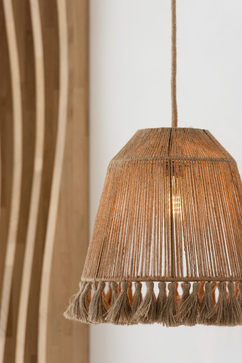 Rustieke hanglamp beige touw Jolipa Celia - Afbeelding 3