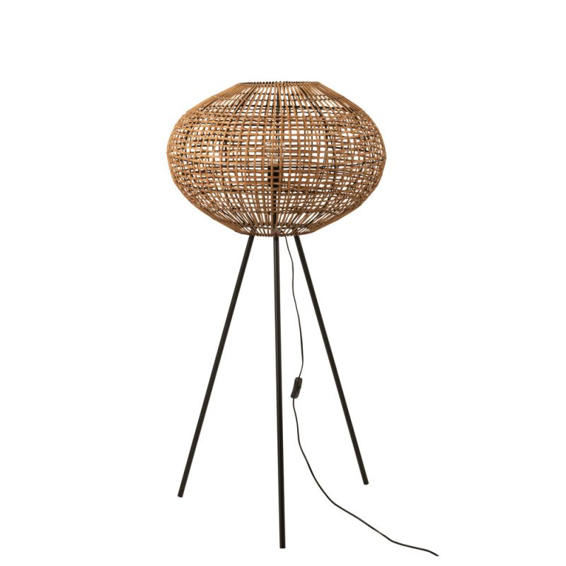 Rustieke houten vloerlamp met zwart Jolipa Jacky - Afbeelding 2