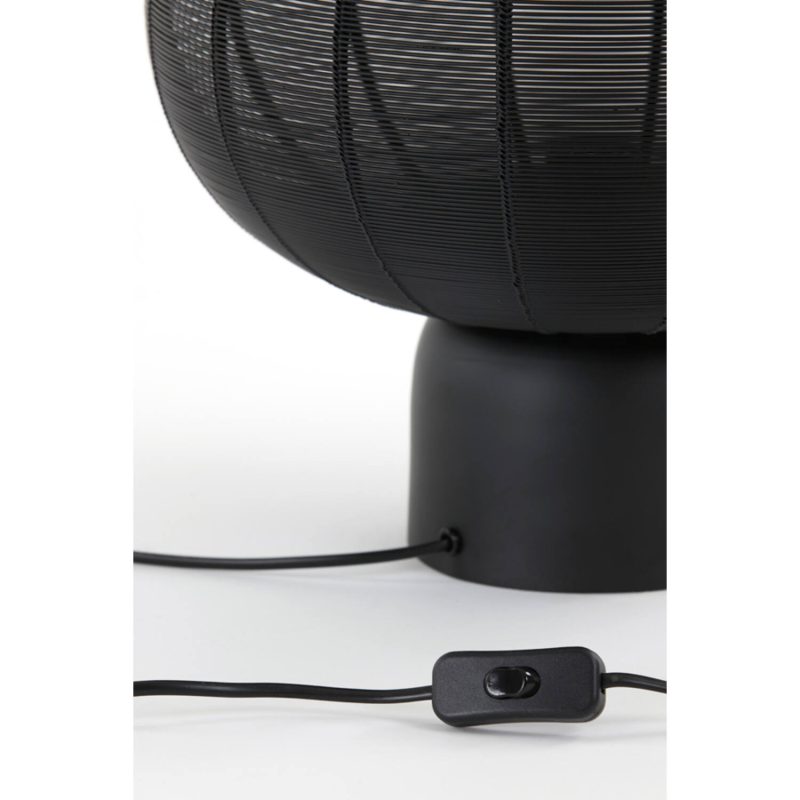 Rustieke ronde zwarte tafellamp Light & Living Suneko - Afbeelding 5