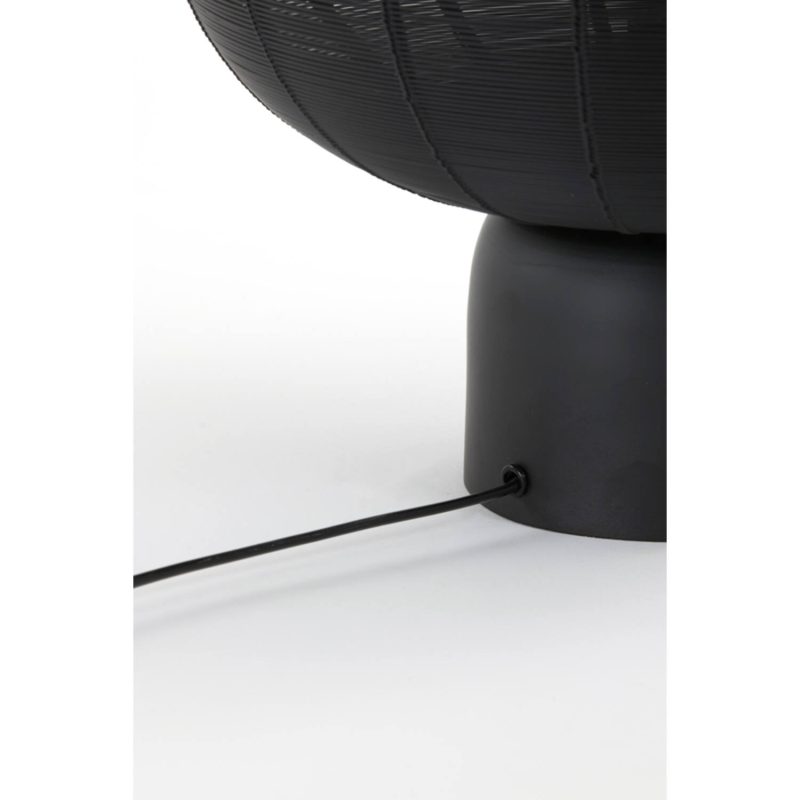 Rustieke ronde zwarte tafellamp Light & Living Suneko - Afbeelding 6