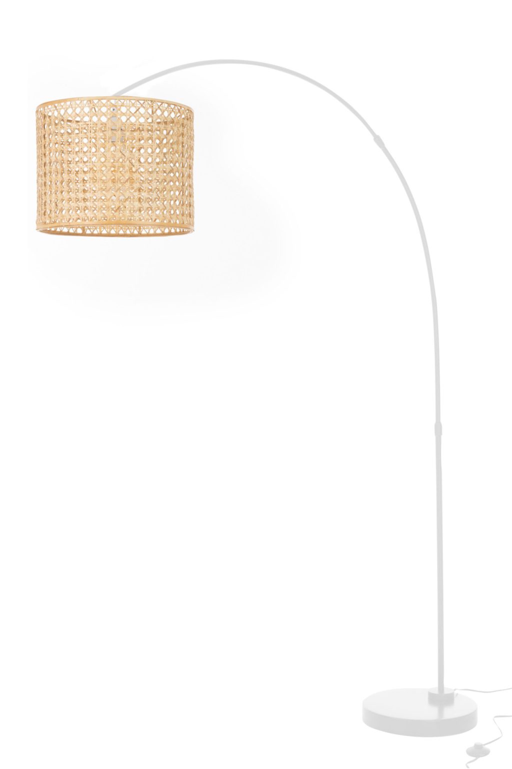Rustieke rotan vloerlamp met wit Jolipa Roma - Afbeelding 2