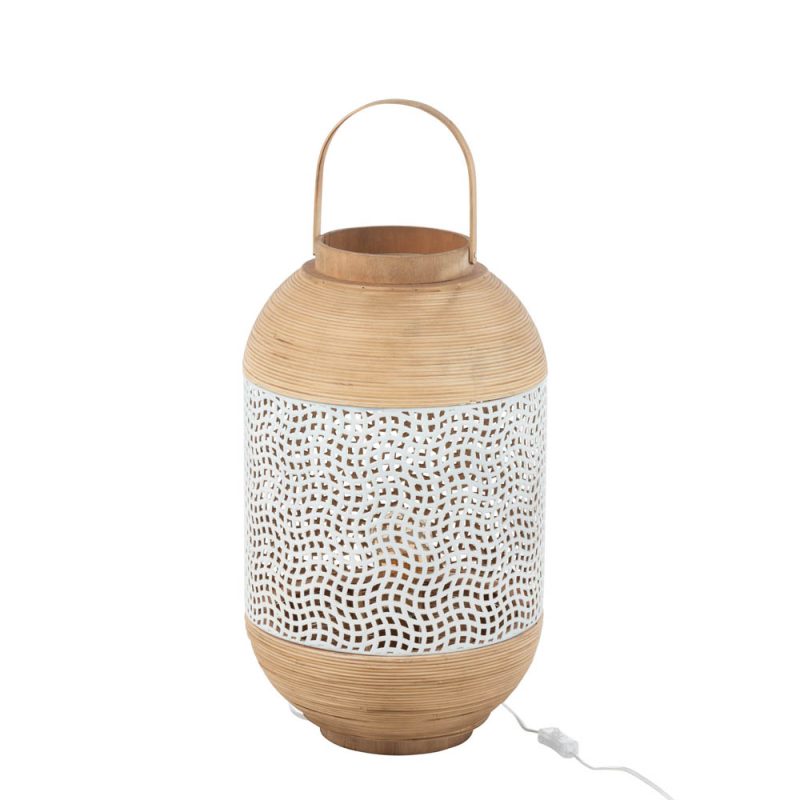 Rustieke tafellamp lantaarn wit Jolipa Spirit - Afbeelding 2