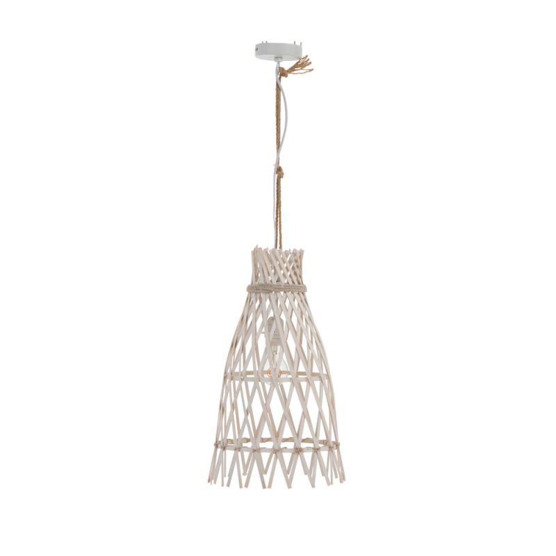 Rustieke witte houten hanglamp Jolipa Ibiza - Afbeelding 2