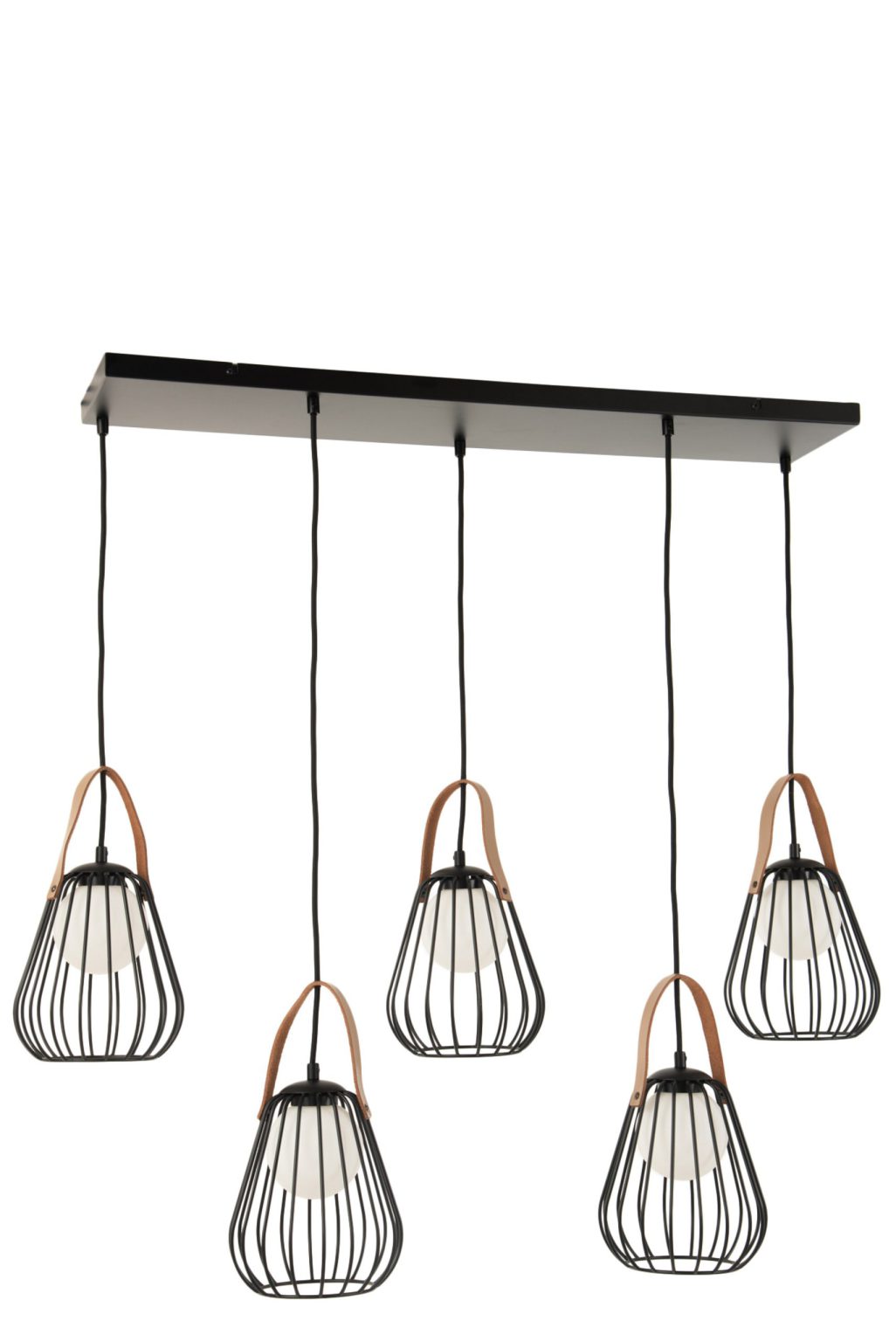 Rustieke zwarte hanglamp vijf lichtpunten Jolipa Ignes - Afbeelding 2