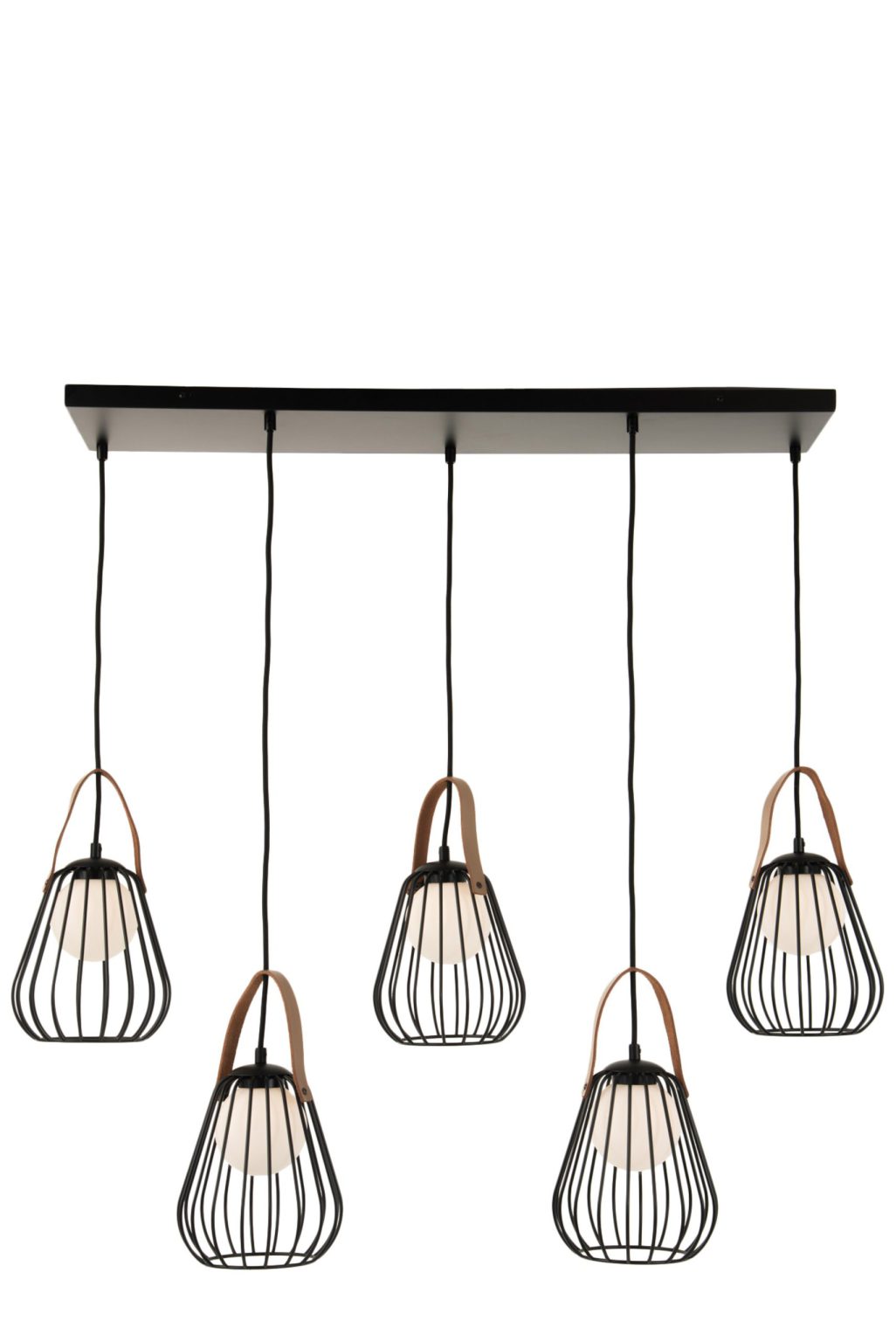 Rustieke zwarte hanglamp vijf lichtpunten Jolipa Ignes - Afbeelding 4
