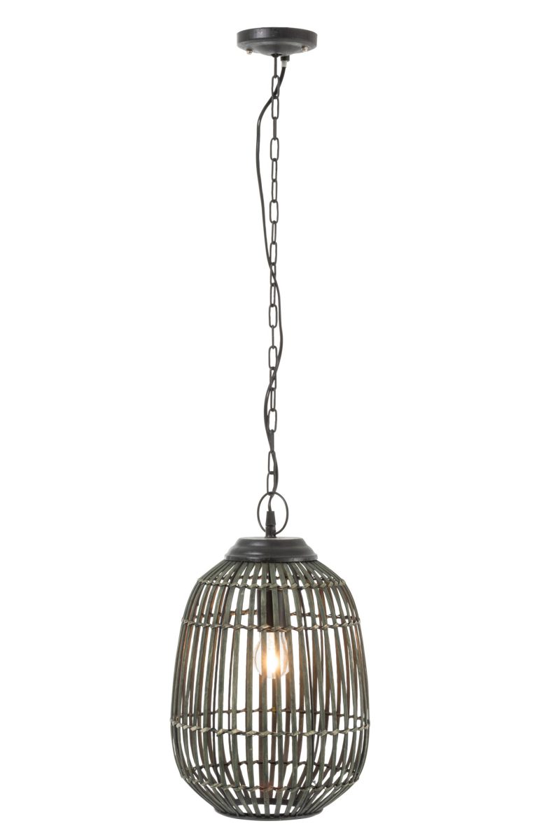 Rustieke zwarte houten hanglamp Jolipa Bars - Afbeelding 3
