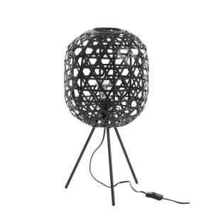 rustieke-zwarte-houten-tafellamp-jolipa-lexi-82162-1