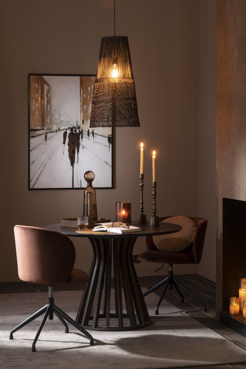 Rustieke zwarte opengewerkte hanglamp Jolipa Alix - Afbeelding 6