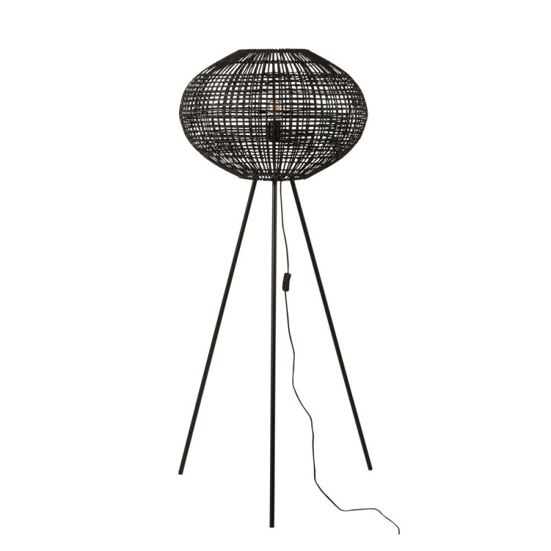 Rustieke zwarte ovale vloerlamp Jolipa Jacky - Afbeelding 2