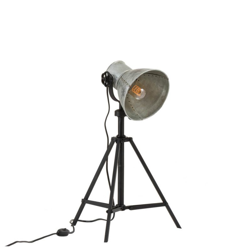 Rustieke zwarte spot tafellamp Jolipa Sabine - Afbeelding 2