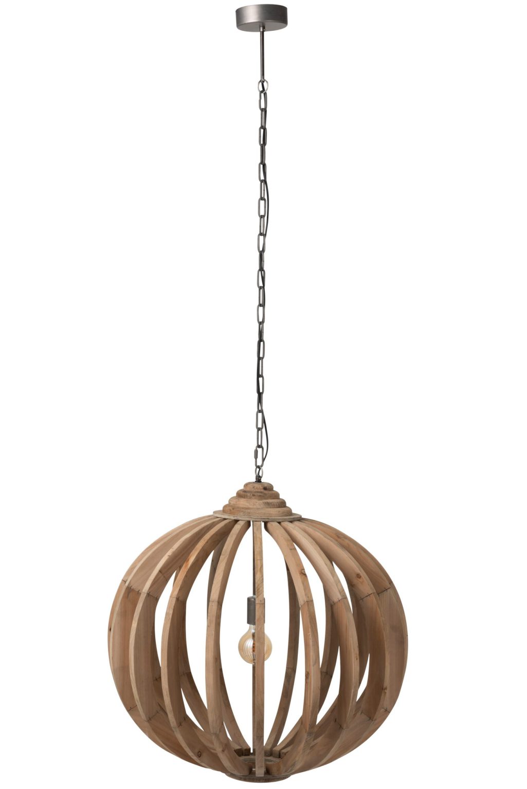 Scandinavische beige houten hanglamp Jolipa Bars - Afbeelding 2