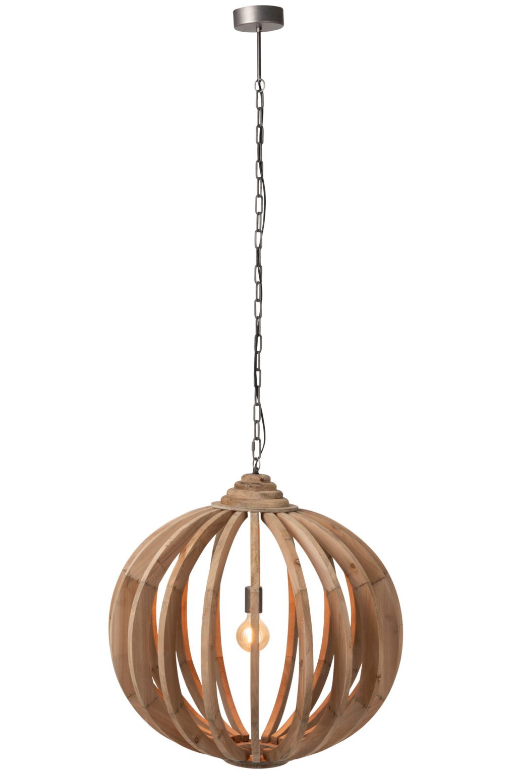 Scandinavische beige houten hanglamp Jolipa Bars - Afbeelding 3