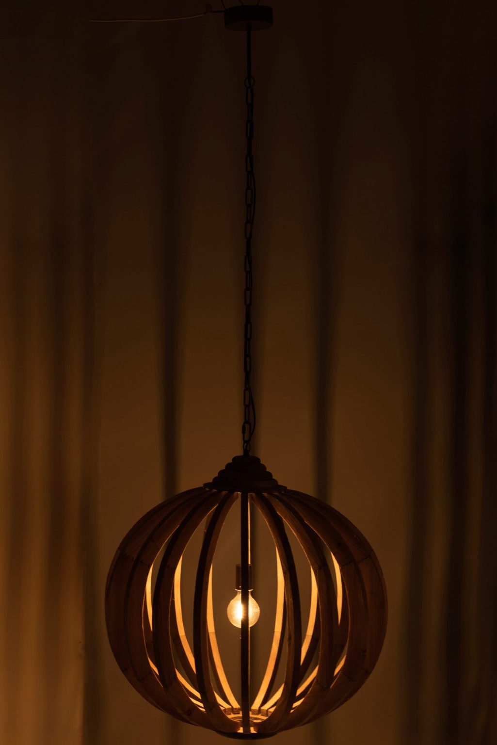 Scandinavische beige houten hanglamp Jolipa Bars - Afbeelding 4