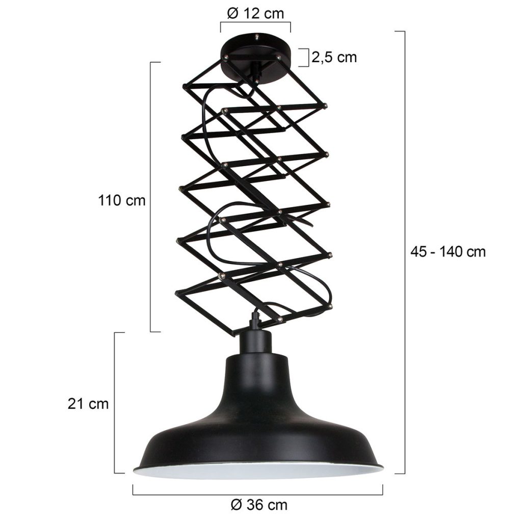 mexlite-hanglamp-flex-zwart-metaal-ø36cm-e27-7654zw-1