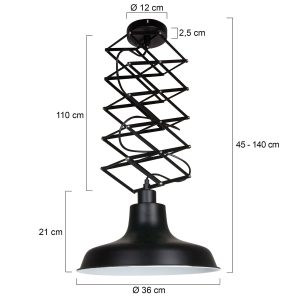 mexlite-hanglamp-flex-zwart-metaal-ø36cm-e27-7654zw-1