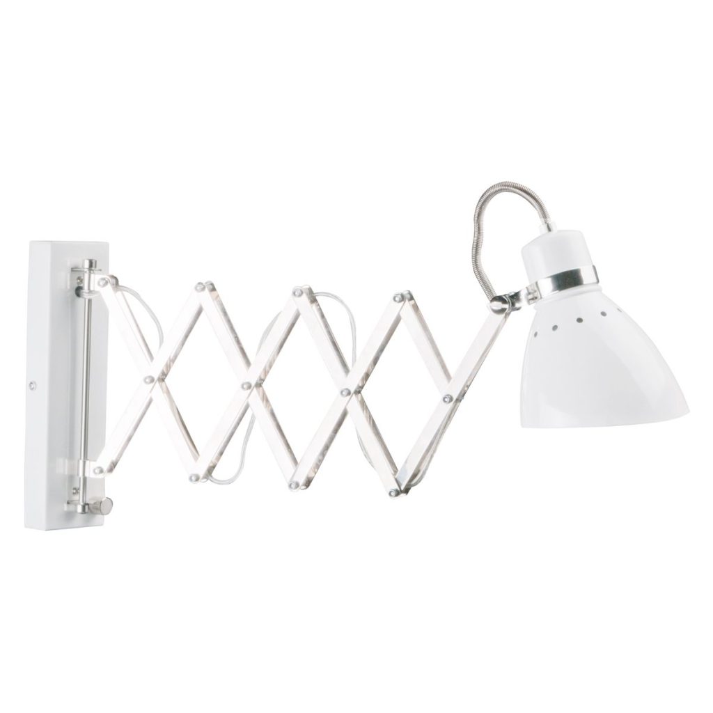 Industriële metalen hanglamp wit scharnierarm Steinhauer Spring - Afbeelding 12