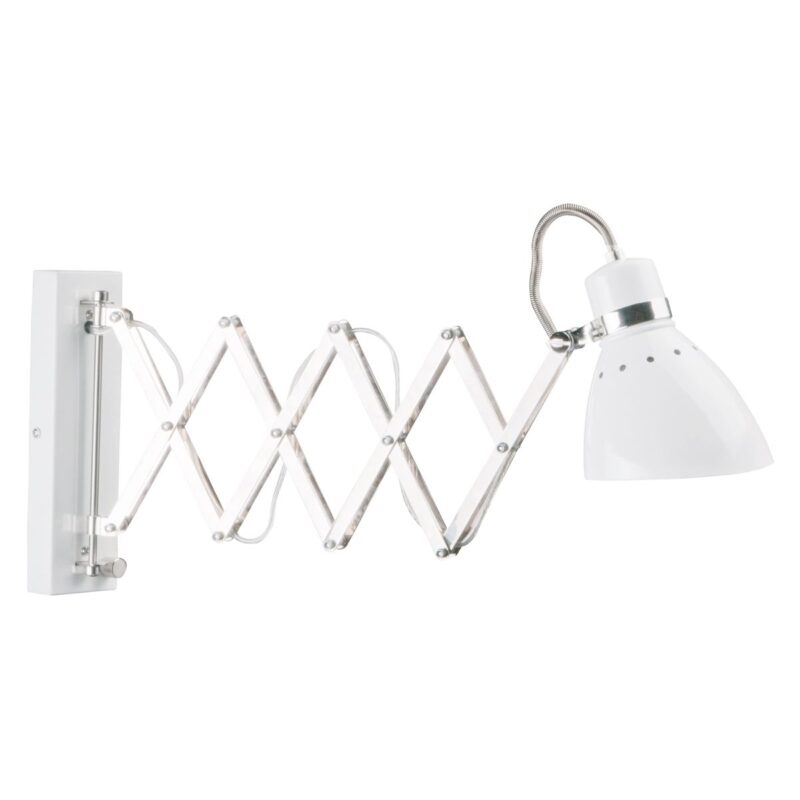 Industriële metalen hanglamp wit scharnierarm Steinhauer Spring - Afbeelding 12