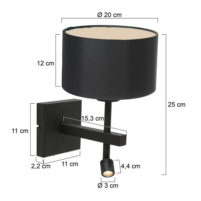 Schemerlamp met leeslampje Steinhauer Stang - Afbeelding 6