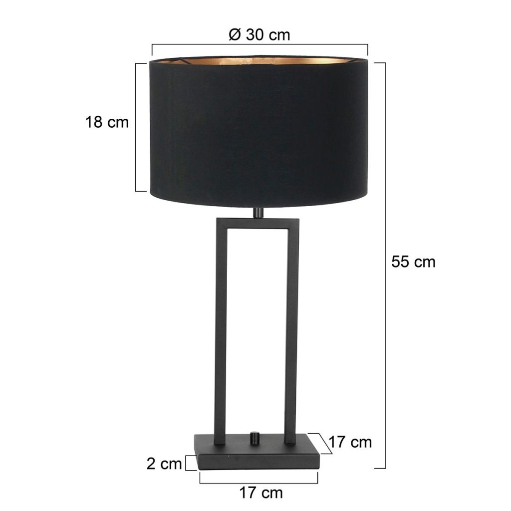 Schemerlamp met zwarte kap Steinhauer Stang - Afbeelding 6