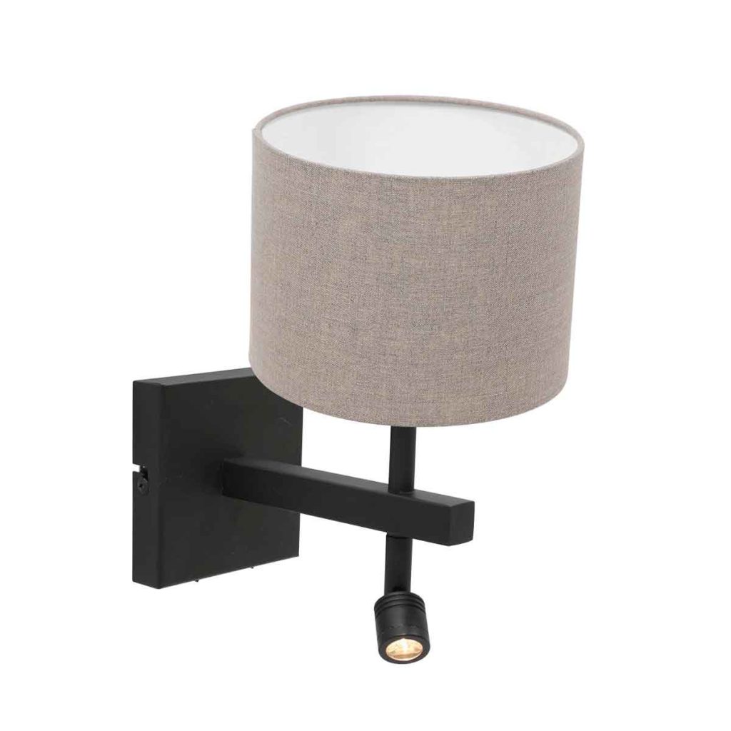 Schemerlamp wand met bruine kap Steinhauer Stang - Afbeelding 2