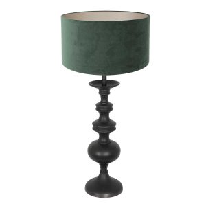 annelighting-tafellamp-lyons-zwart-houtveloursstof-ø40cm-e27-3487zw-1