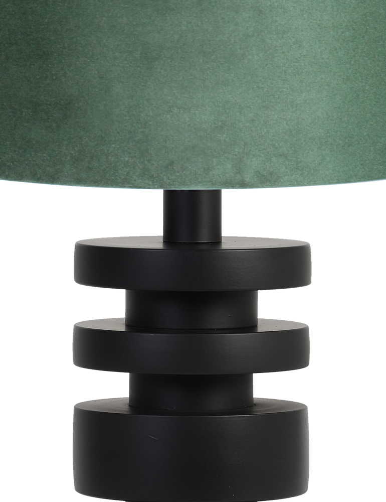 schijven-lampenvoet-met-groene-velvet-kap-light-living-desley-zwart-8440zw-2