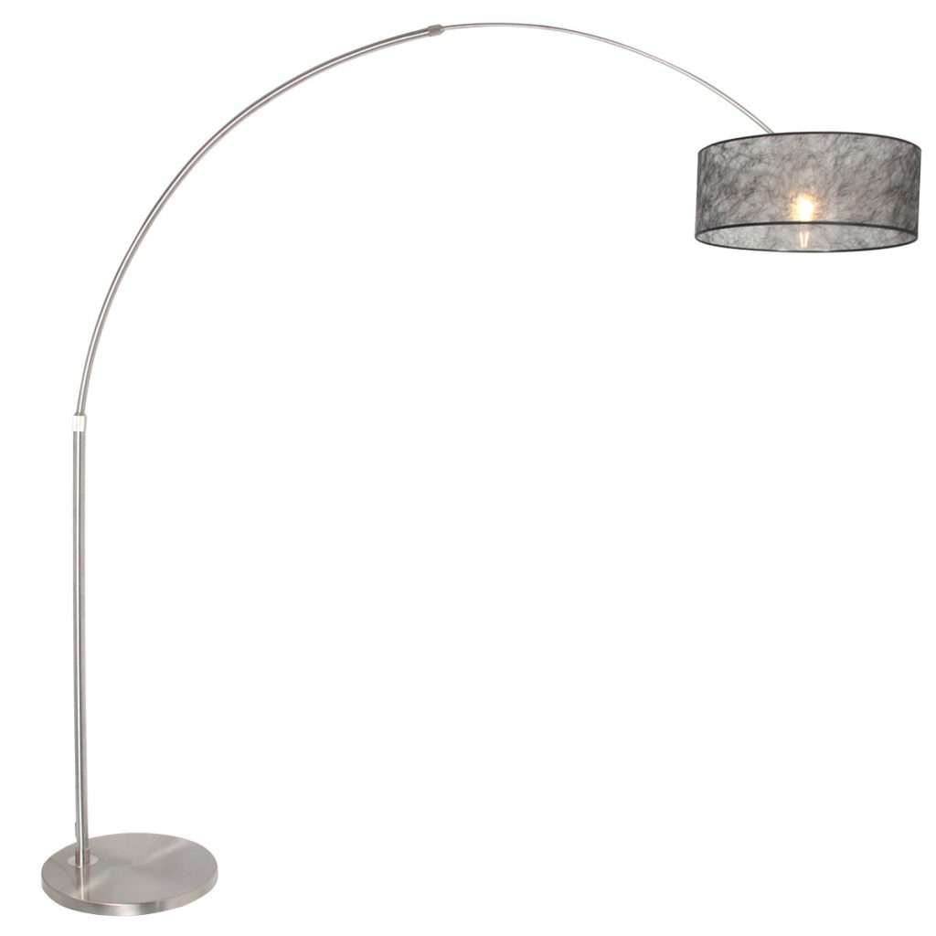 Moderne metalen vloerlamp staal Steinhauer Sparkled light - Afbeelding 2