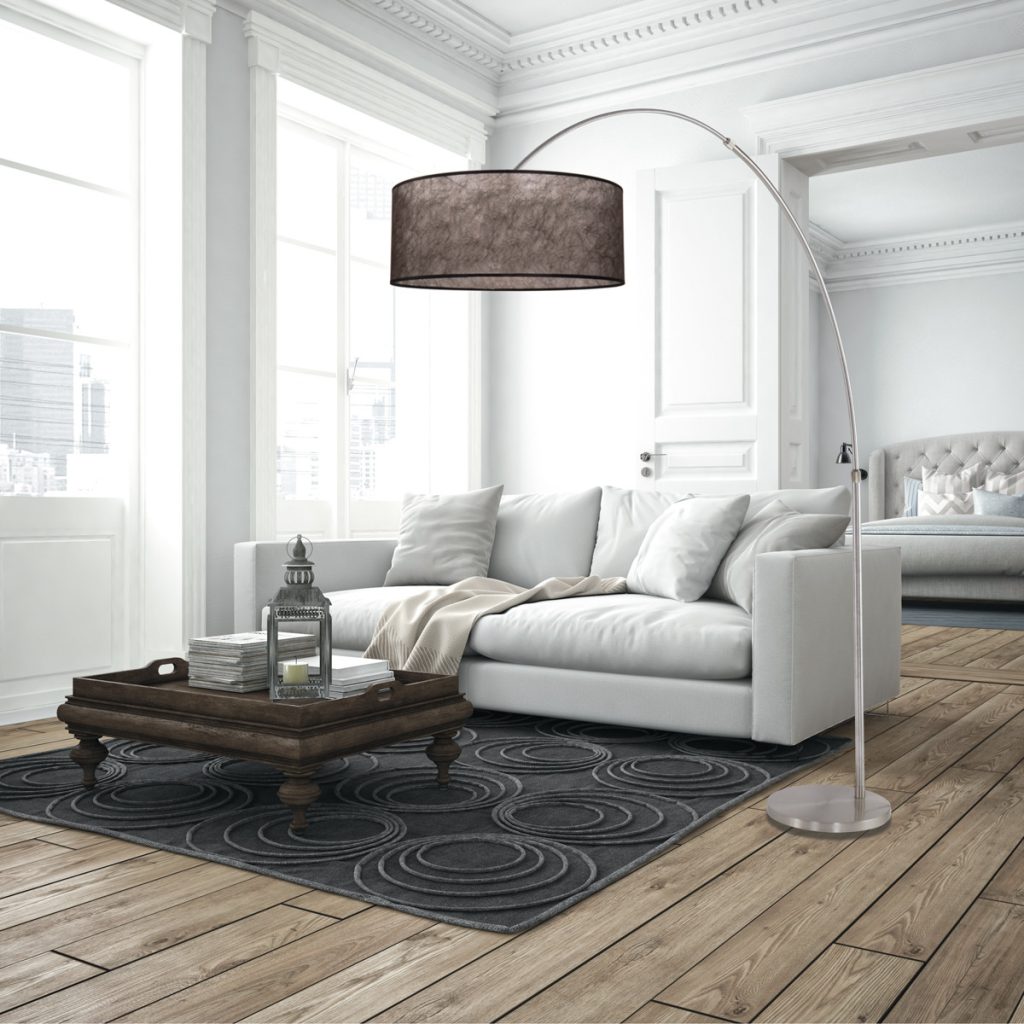 Moderne metalen vloerlamp staal Steinhauer Sparkled light - Afbeelding 3