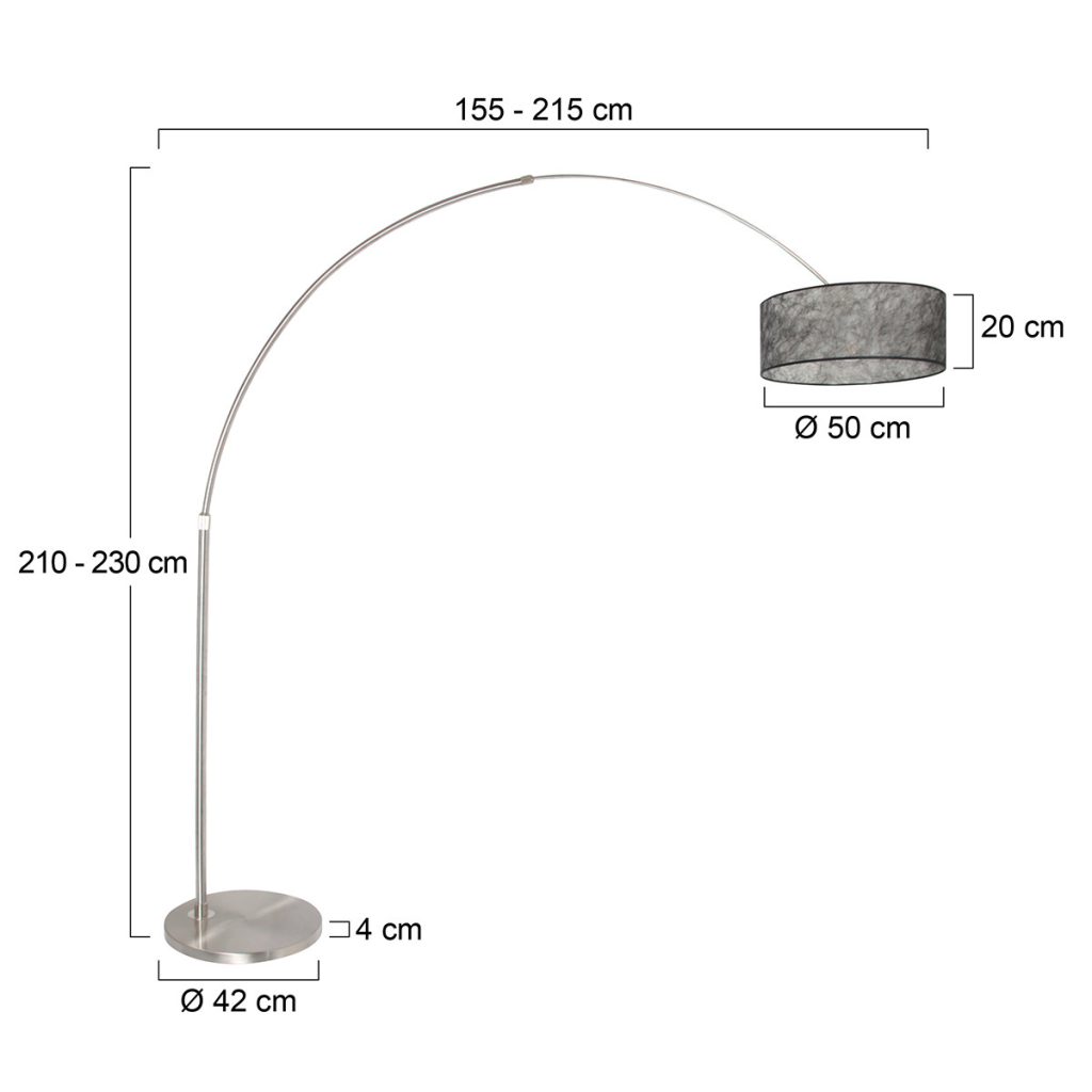 Moderne metalen vloerlamp staal Steinhauer Sparkled light - Afbeelding 7