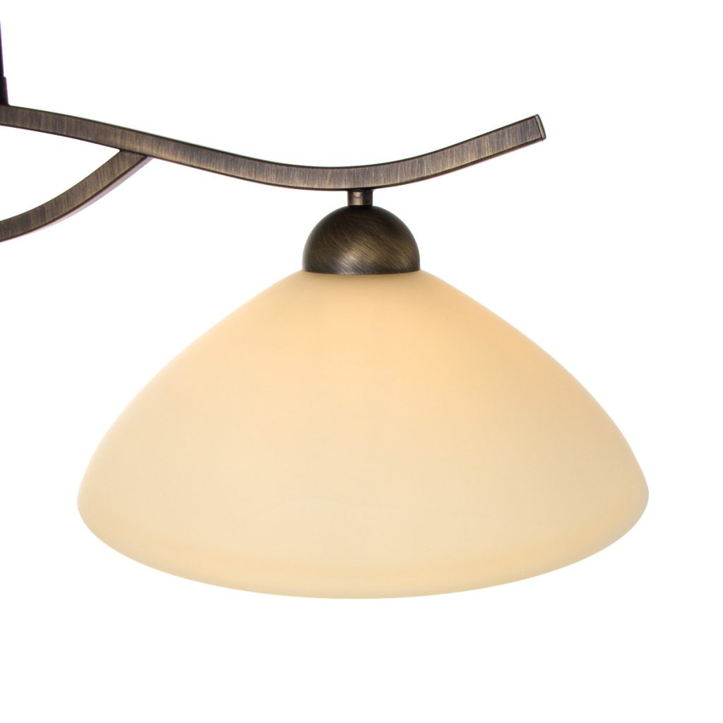 2-lichts hanglamp brons gemarmerd glas Steinhauer Capri - Afbeelding 5