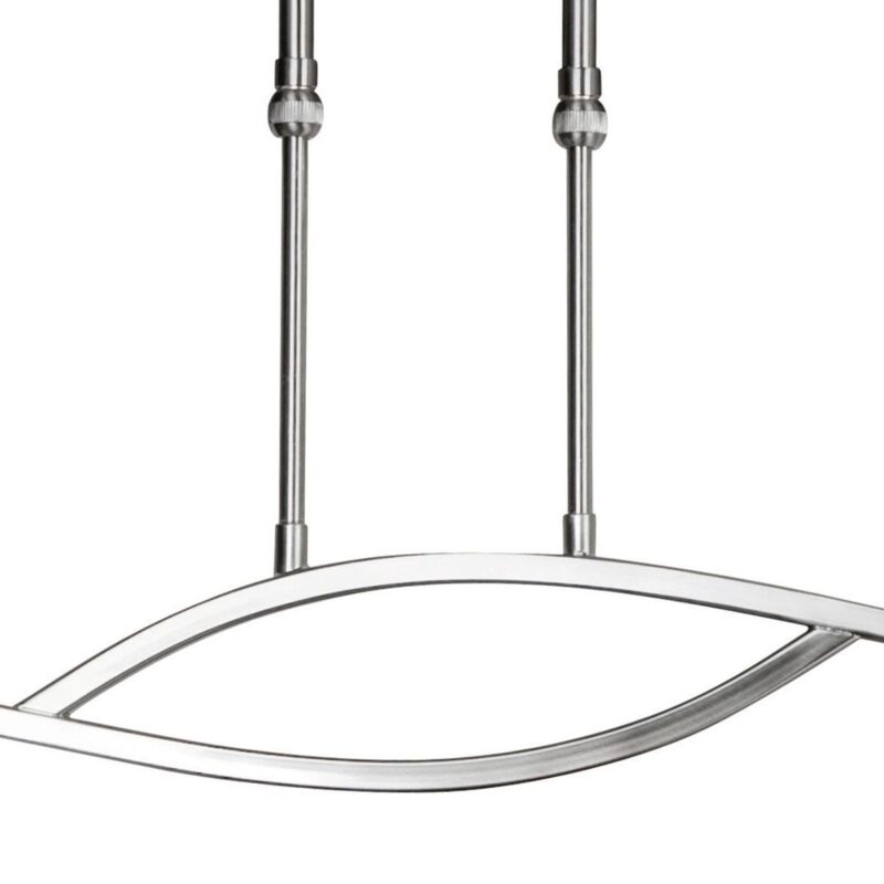 Stalen hanglamp 2-lichts kappen melkglas Steinhauer Capri - Afbeelding 12