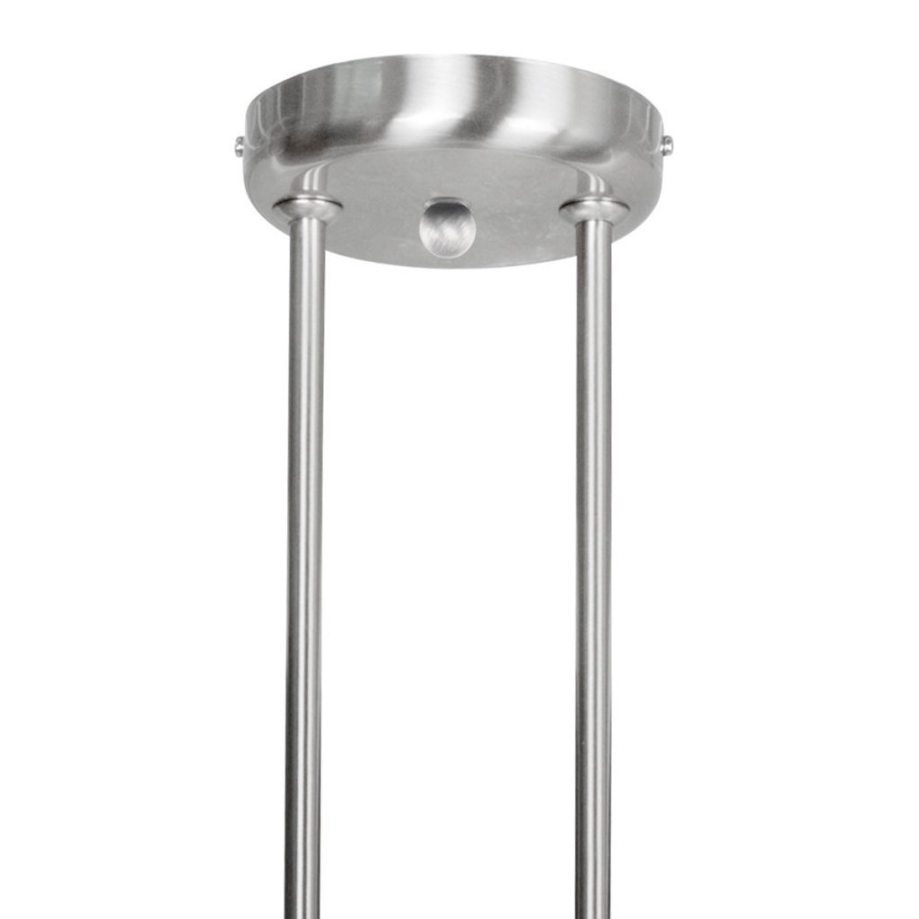 Stalen hanglamp 2-lichts kappen melkglas Steinhauer Capri - Afbeelding 7