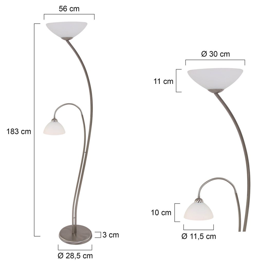 Sierlijke vloerlamp met leesarm Steinhauer Capri - Afbeelding 7