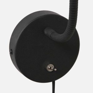 mexlite-wandlamp-upround-zwart-metaalstaal-bedlampje-gu10-3390zw-1