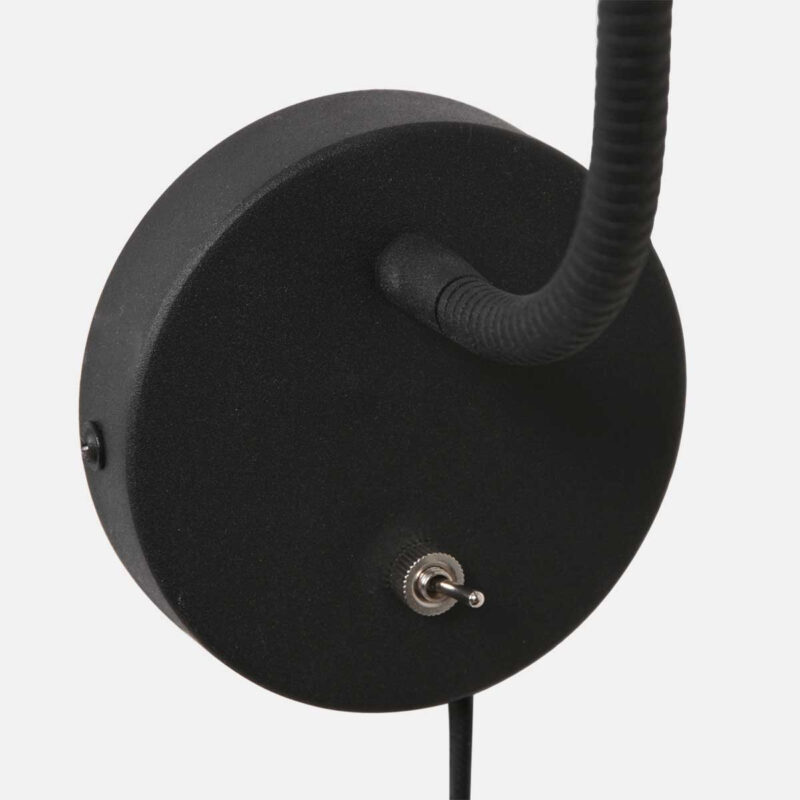 mexlite-wandlamp-upround-zwart-metaalstaal-bedlampje-gu10-3390zw-1