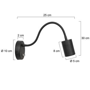 mexlite-wandlamp-upround-zwart-metaalstaal-bedlampje-gu10-3390zw-1
