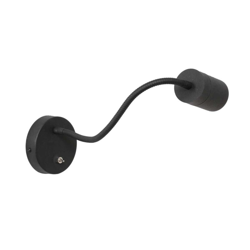 mexlite-wandlamp-upround-zwart-metaalstaal-bedlampje-gu10-3390zw-1