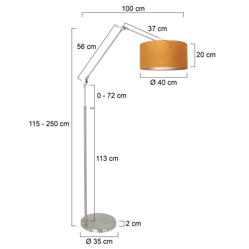 Staande lamp met lange arm Steinhauer Prestige chic - Afbeelding 6