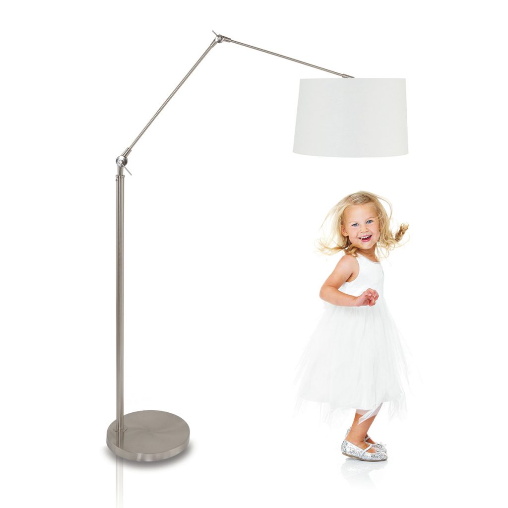 Moderne vloerlamp staal metaal Steinhauer Prestige chic - Afbeelding 3